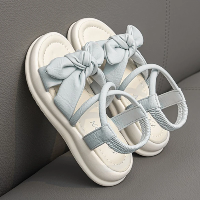 

2026 Kids New Fashion Sandals Children's Design Hollow-out Strappy Casual Sandals Soft Flat Sandals Girls Bowknot Beach Shoes