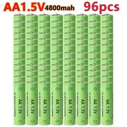 2024 Best-selling 100% AA Rechargeable Battery 1.5V 4800mAh, Alkaline Technology for LED Lights, Toy Cameras