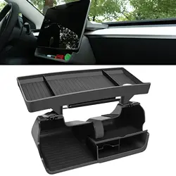 Under Screen Storage Box Center Console Organizer Tray for Tesla Model 3 Y 2021-23 Dashboard Shelf for ETC