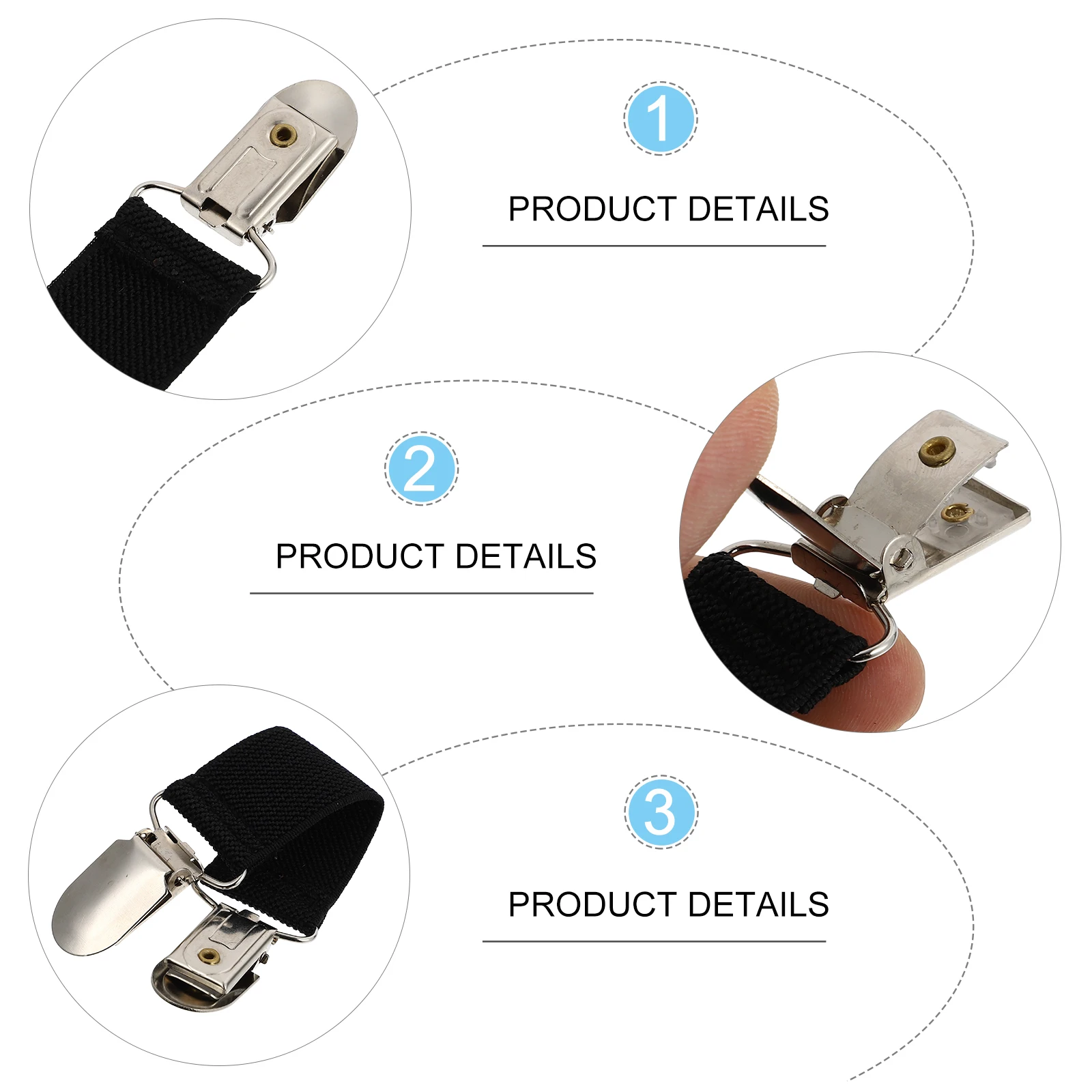 

1Set Cardigan Clips Metal Durable Fashion Sweater Clips Anti-Glare Scarf Buckles Black Stylish Accessories Clothes Accessories