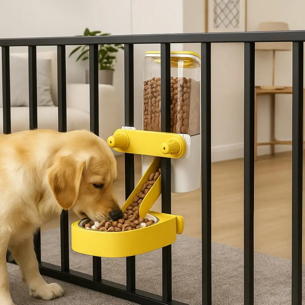 

No Spill Automatic Pet Feeder Large Capacity Moisture-proof Dog Food Dispenser Adjustable Hanging Cat Feeder