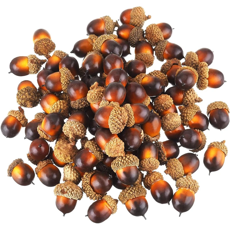 10/20 piezas 9cm bellota Artificial simulación de espuma fruta decoración de árbol de Navidad para decoración de la habitación del hogar accesorios de corona DIY