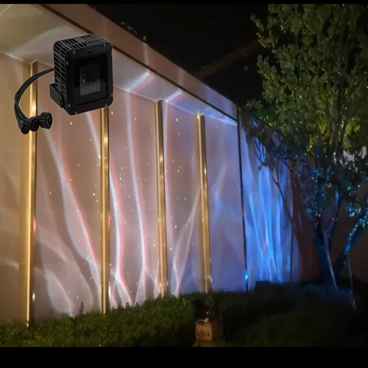 Colorful Aurora Lamp 48W Outdoor Decorative Water Pattern Projection DMX512 RGBW Landscape Garden Flood Light