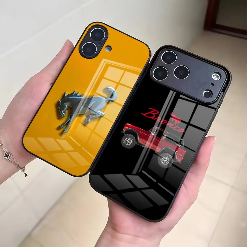B-Bronco-ES Auto-Handyhülle für iPhone 17 Pro Max 16 15 14 Pro Max 13 11 Plus Glasabdeckung