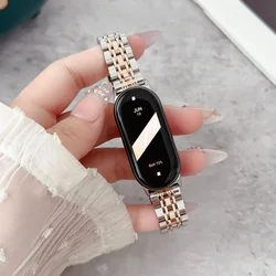 Bands for Smart Mi Band 8/9 Bracelet with Link Removal tool Metal Wristband Strap for Xiaomi Mi Band 9 Watchband Men Women