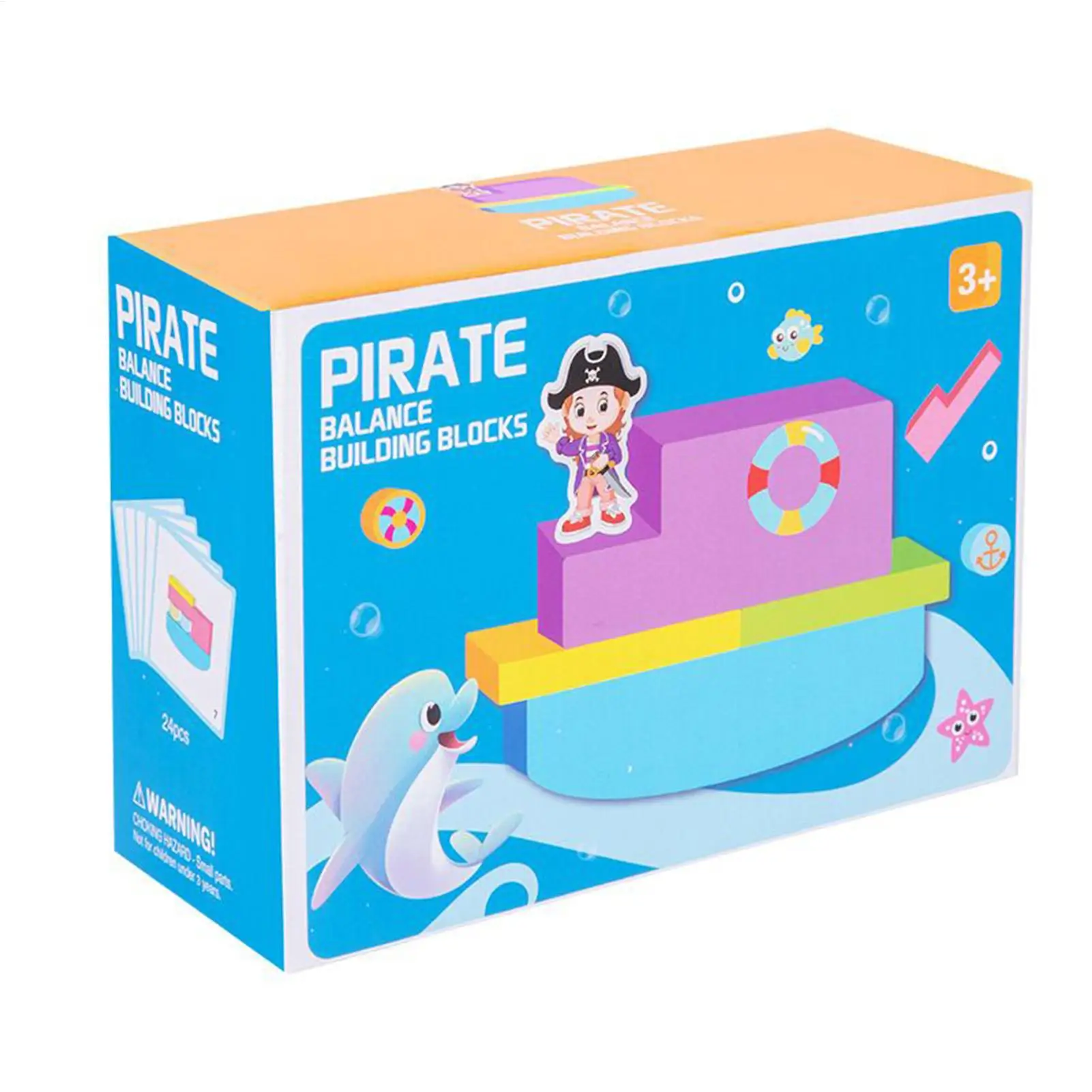 Bloques de construcción de juguete, juego de bloques de rompecabezas de equilibrio de madera, cubo de construcción sensorial educativo, juguete para adolescentes, niños y niñas