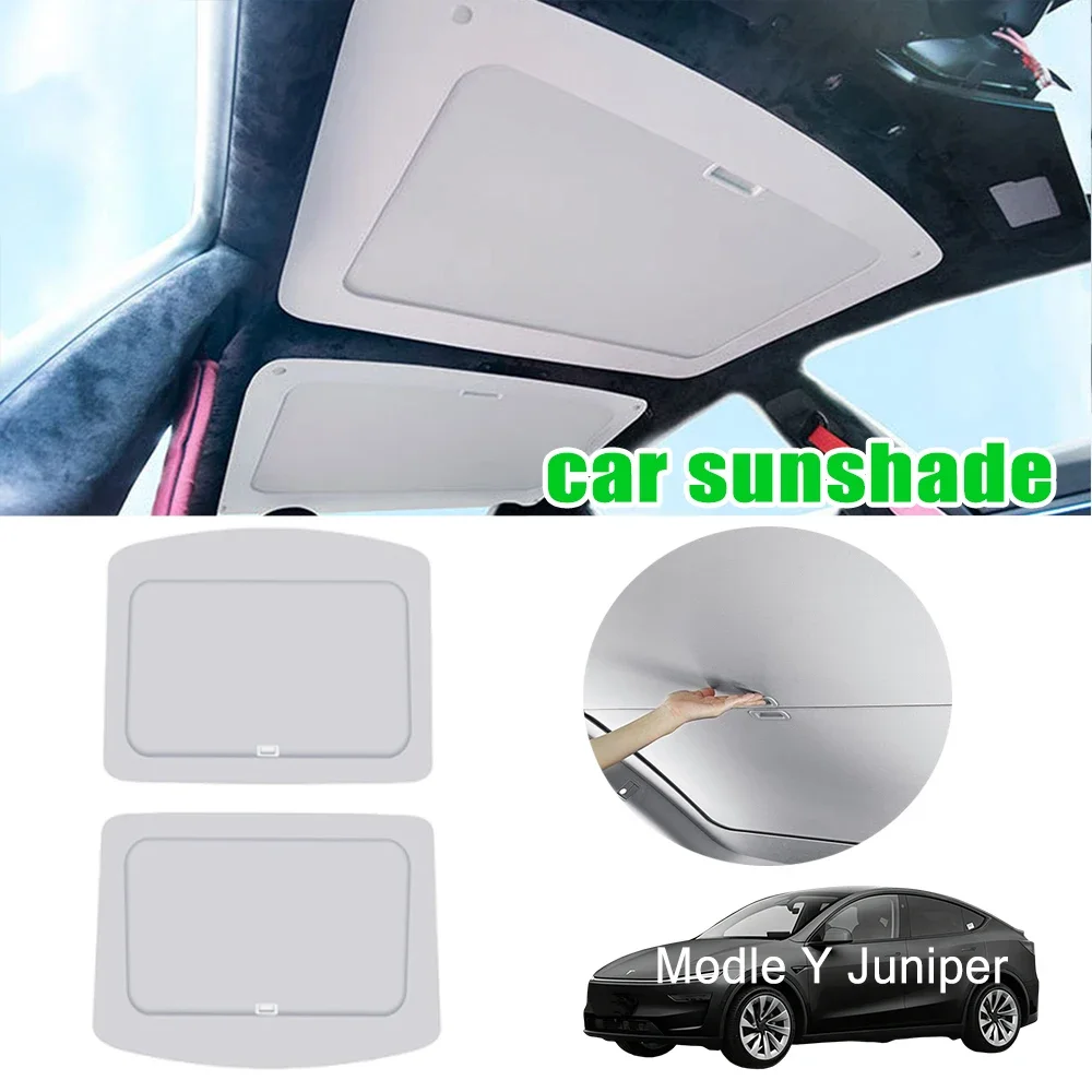 Flush Mount Retractable Sunshade Roof Sunscreen  Protection Heat Insulation Manual Sun Visor Cover for Tesla Y/3/YL Accessories