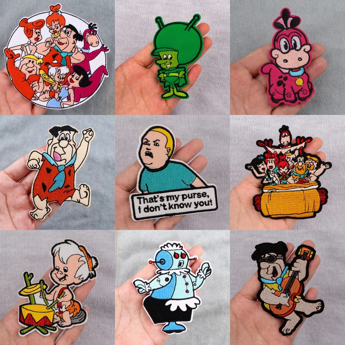 Cartoon Family Embroidery Iron On Patch Thermoadhesive Patches For Clothes Applique Stickes Cosplay Accessories Toys Gift