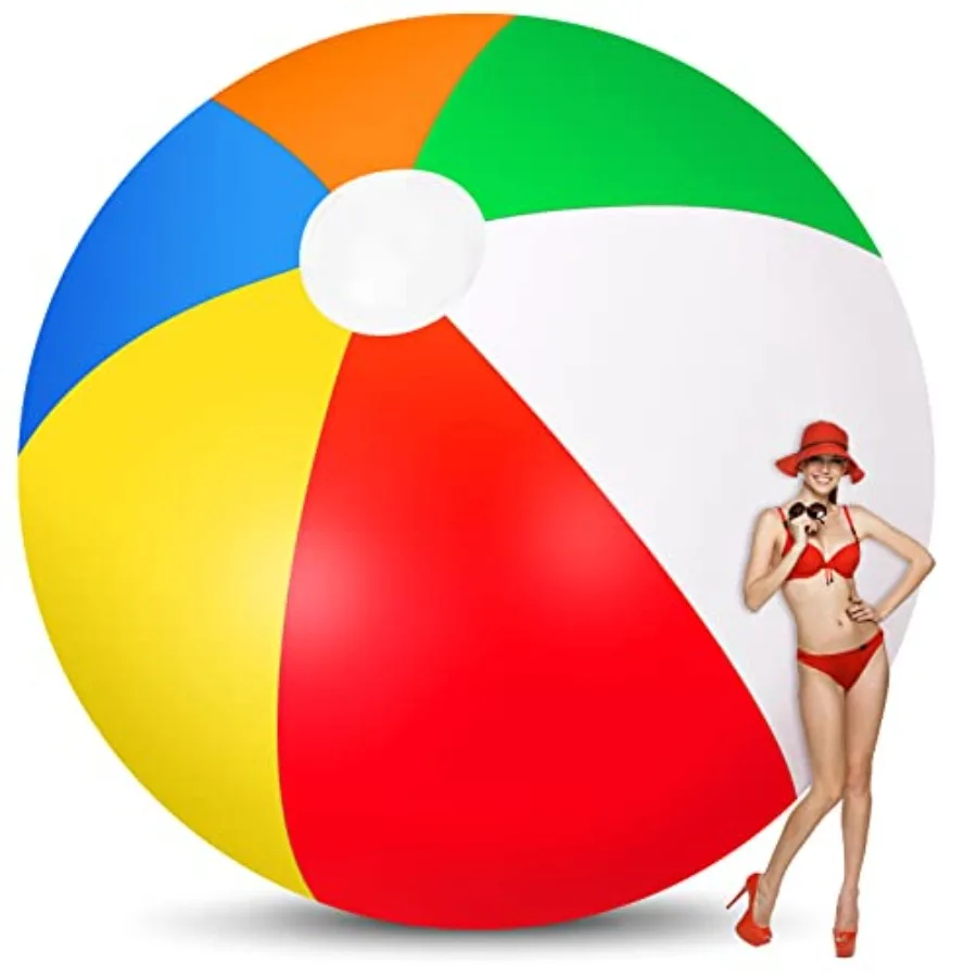 12 Foot Giant Inflatable Beach Ball Jumbo Rainbow Colored Beach Ball Large Beach Ball Big Pool Ball Inflatable Beach Ball Sport