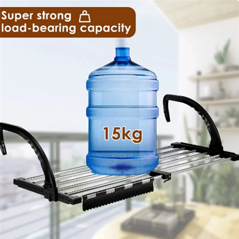 

F-F Radiator Clothes Airer Foldable Radiator Drying Rack 42-72CM Extendable Radiator Clothes Drying Rack Balcony