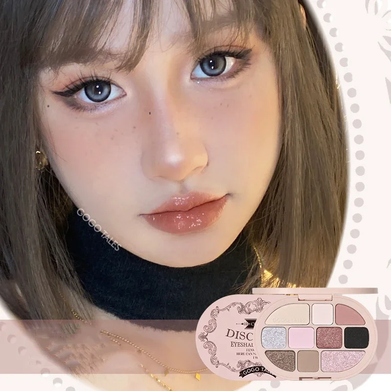 GOGO TALES 10 สี Matte Shimmer อายแชโดว์แต่งหน้า Palette Nude Glitter Shiny Pigment Eye Shadow Long Lasting Makeup เครื่องสําอางค์