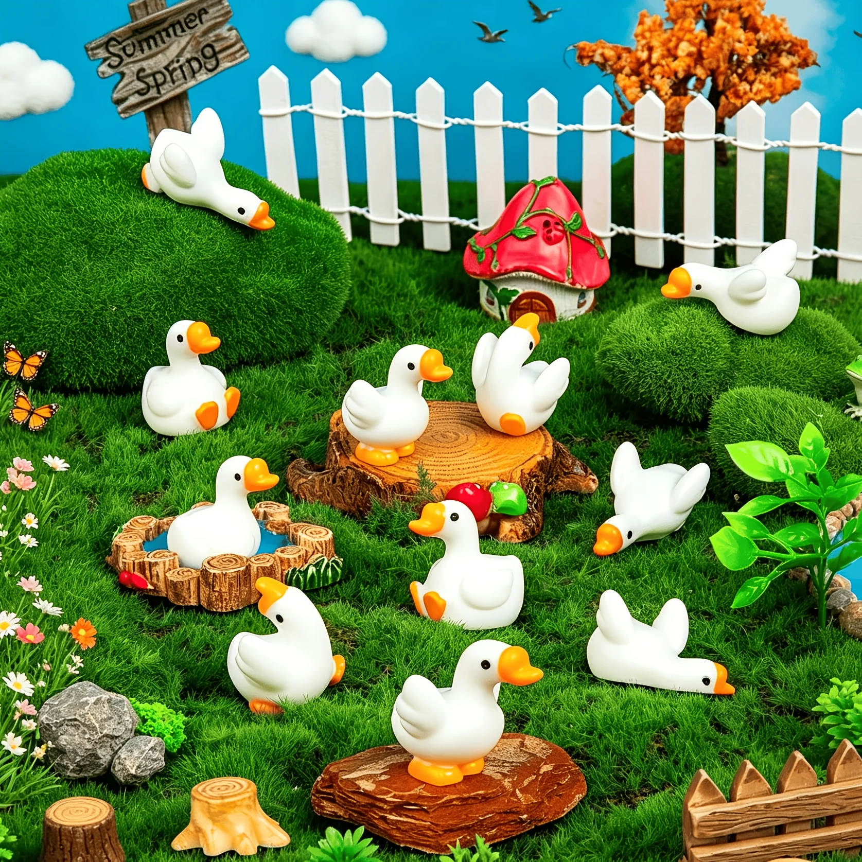 12/18PCS Multi style cute litt - огляд і ціна Aquarium Planted