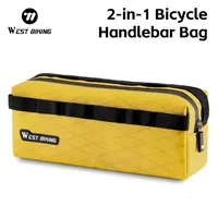 WEST BIKING Bicycle Bag Bike Front Bag Outdoor MTB Large Capacity Riding Handlebar Bag Bike Tools Bags Pocket Bicycle supplies
