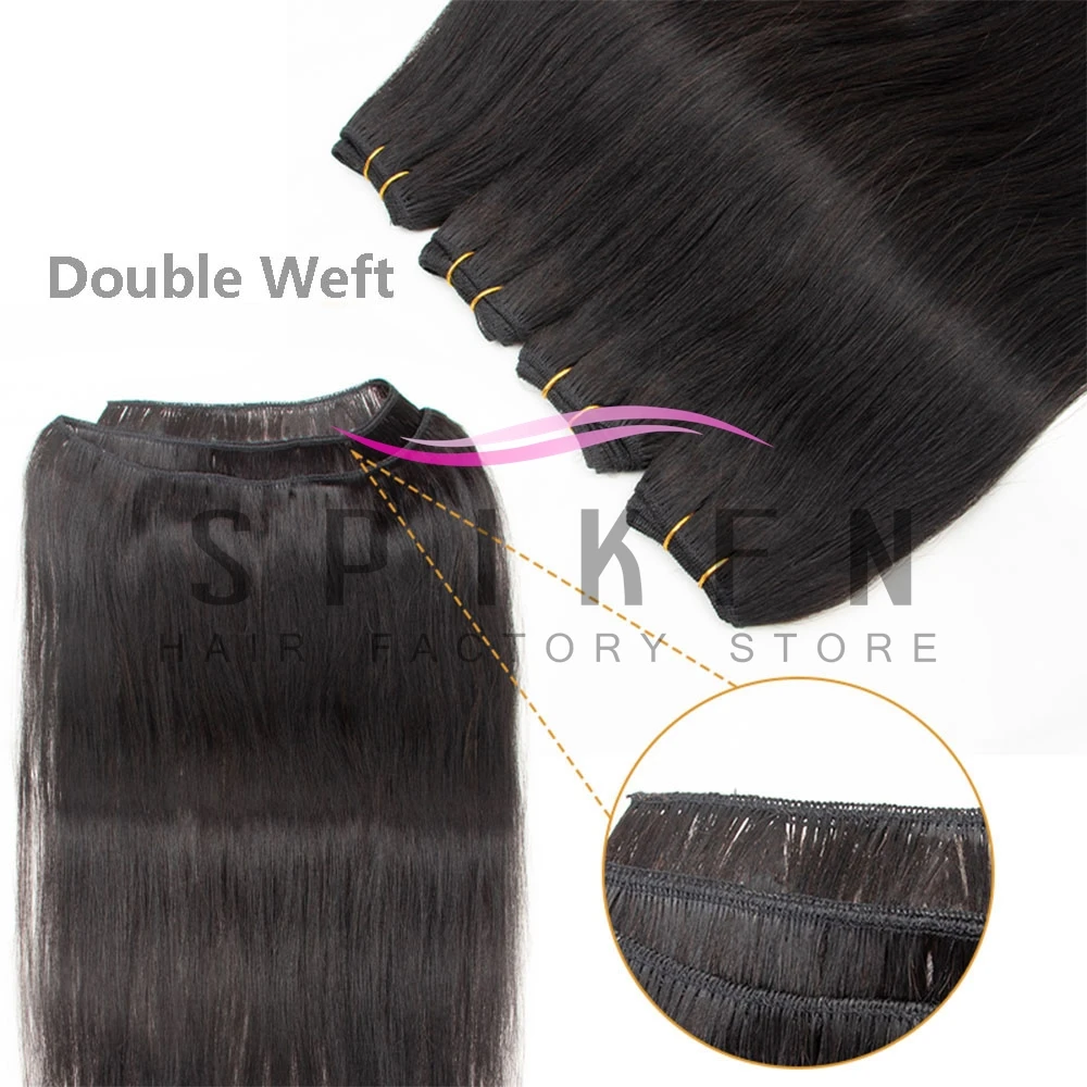 Straight Human Hair Weaves Remy Human Hair Bundles Sew In Weft Extensions Straight Blonde 50g/pack Natural Hair 12''-22''