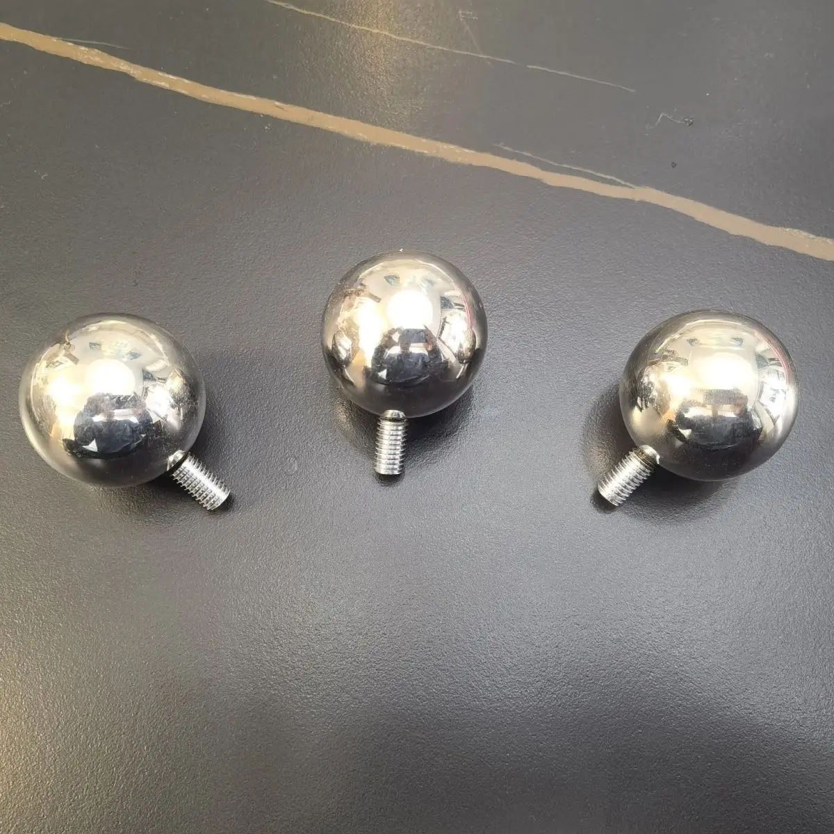 Picture 5: Stainless Steel Flagpole Ball Finial, 8mm Threaded Flag Pole Topper, Polished Flagpole End Cap for Telescopic Flagpole