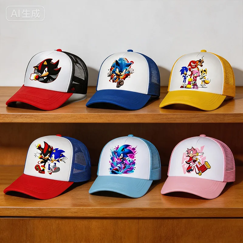 Gorra de béisbol ajustable de Sonic de dibujos animados, gorra deportiva de Amy Rose para mujer, sombrero para el sol, gorra de camionero de Hip Hop, regalo de cumpleaños para niña