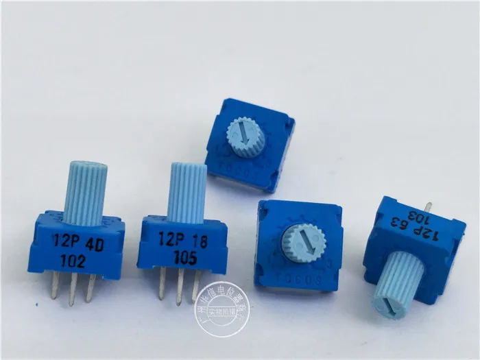 5 pieces TOCOS GF12P vertical adjustable potentiometer 1K 2K 10K 50K 100K plastic handle 8MM