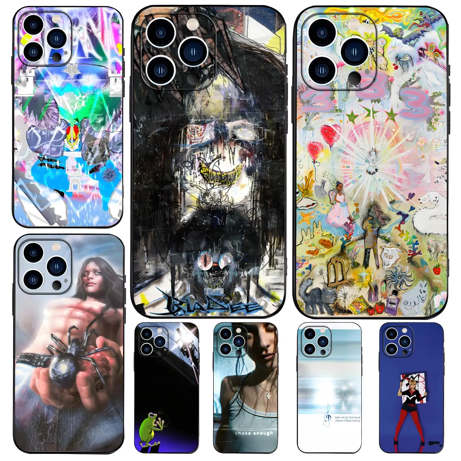 Music Albums B-Bladee 333  Phone Case For iPhone17 16 16e 15 14 13 12Plus Mini Pro Max Anti-Drop Soft Black Case