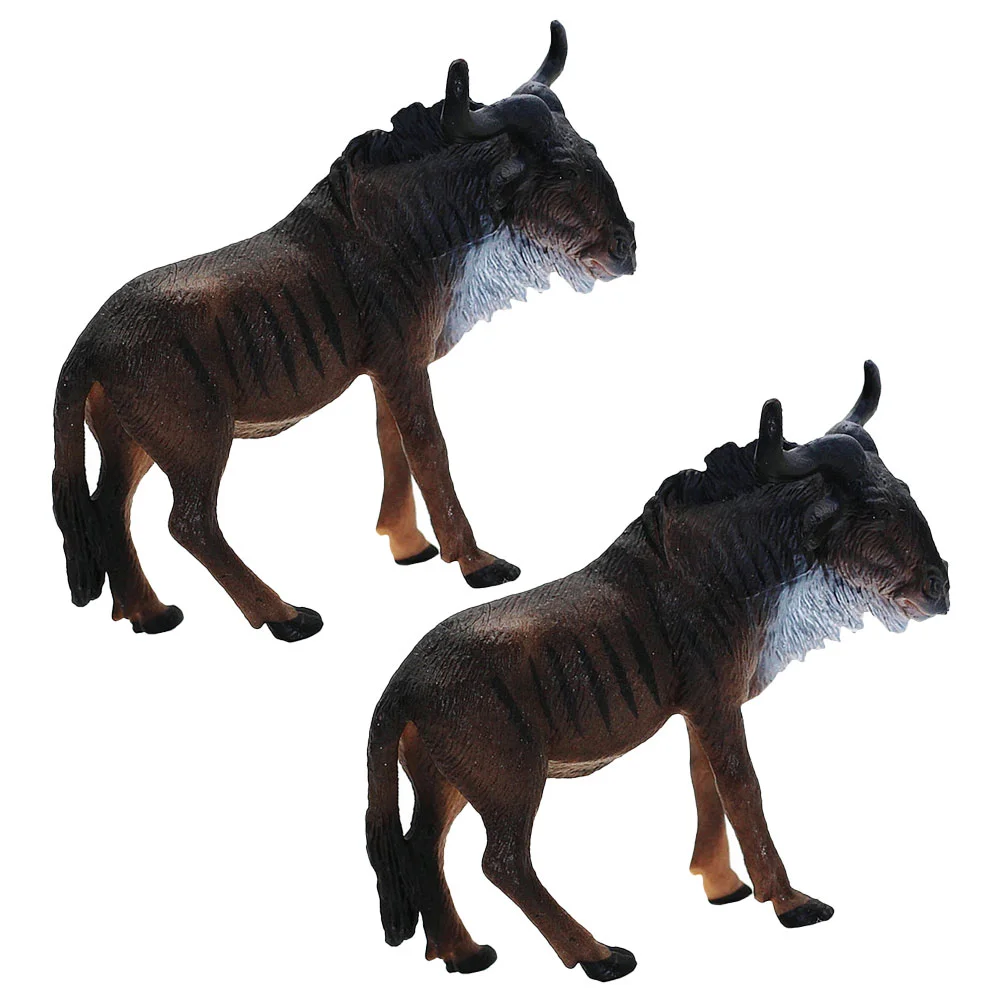 Figuras de simulación de Pvc para niños, juguetes cognitivos de plástico, animales de la selva, modelo de caballos, Mini animales, 2 uds.