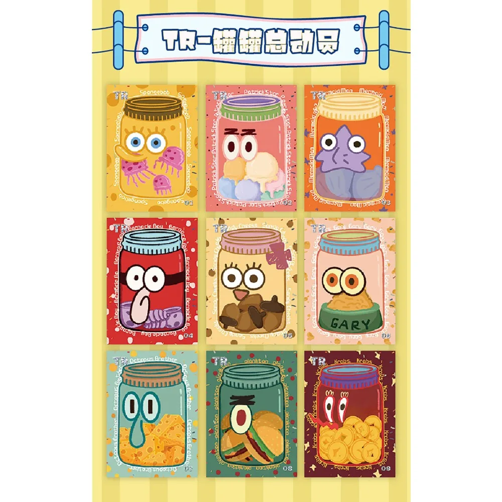 SpongeBob SquarePants Collection Card For Children Patrick Star Gary The Snail Adventure Embroidery Limited Game Card Kids Gifts