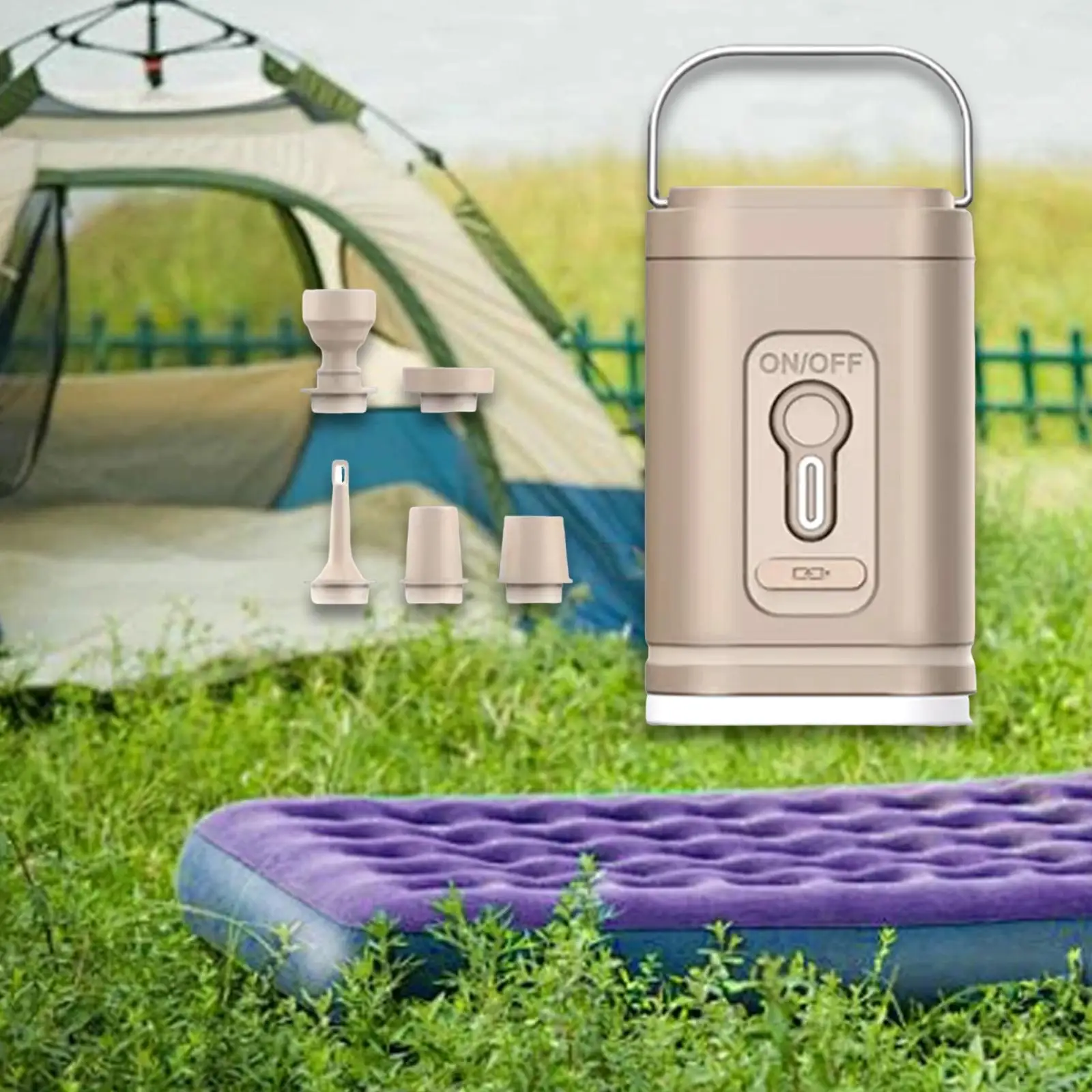 

Крошечный воздушный насос, портативный универсальный ночник, электрический насос для спальных подушечек, дорожный бассейн, надувной дом на колесах, активный отдых на свежем воздухе