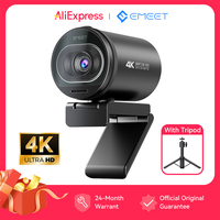 Webcam 4K Streaming Web Camera 1080P 60FPS EMEET S600 Autofocus Living Stream Camera With Mics&Privacy Cover for Tiktok/YouTube