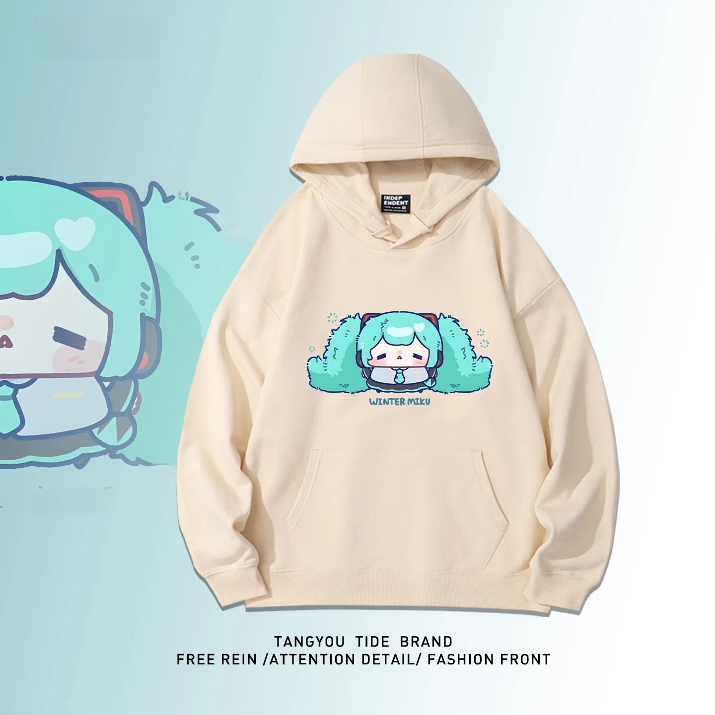 

Anime Surroundings Virtual Song Girl Hoodie ex Spring Autumn Casual Cotton Blend Long Sve Sweatirt with ket