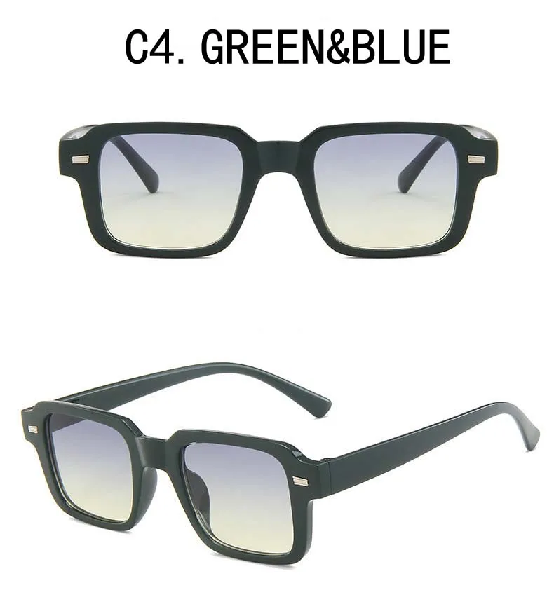 Retro Rice Staple Rechteckige Sonnenbrille mit kleinem Rahmen für Damen – Detail 17