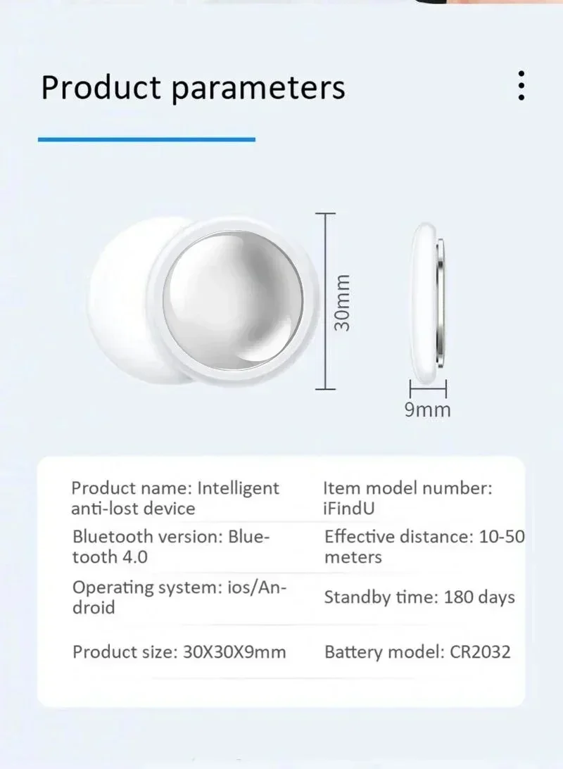 New Mini GPS Tracker System Find My App Air Tag Smart Bluetooth Locator Child Finder Bag Anti-Loss Pet Collar With Tracker