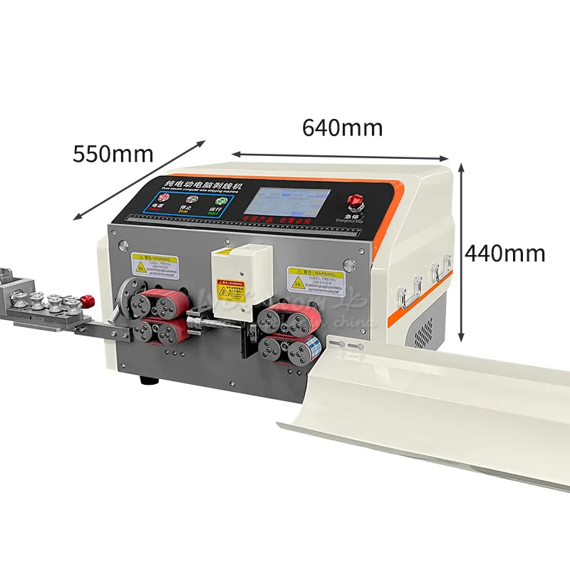 

LY-850F Touch Screen Automatic High Speed Precision Electric Thick Wire Stripping Machine Customized Peeling Length Front