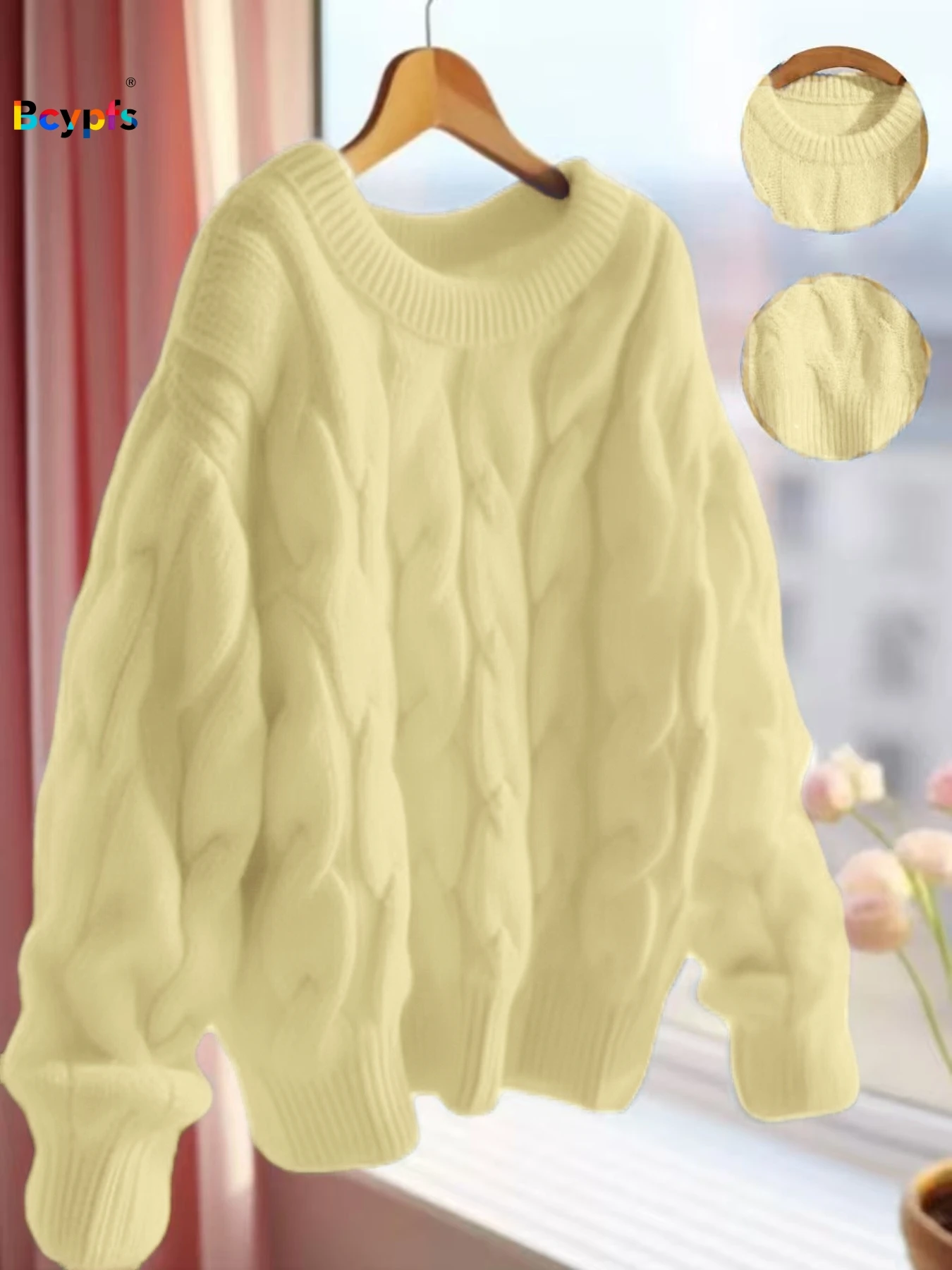 패셔너블하고 견고한 트위스트 니트 풀오버 긴팔 여성 상의, 인기 있는 울 소재의 부드러운 니트 긴팔 여성 스웨터