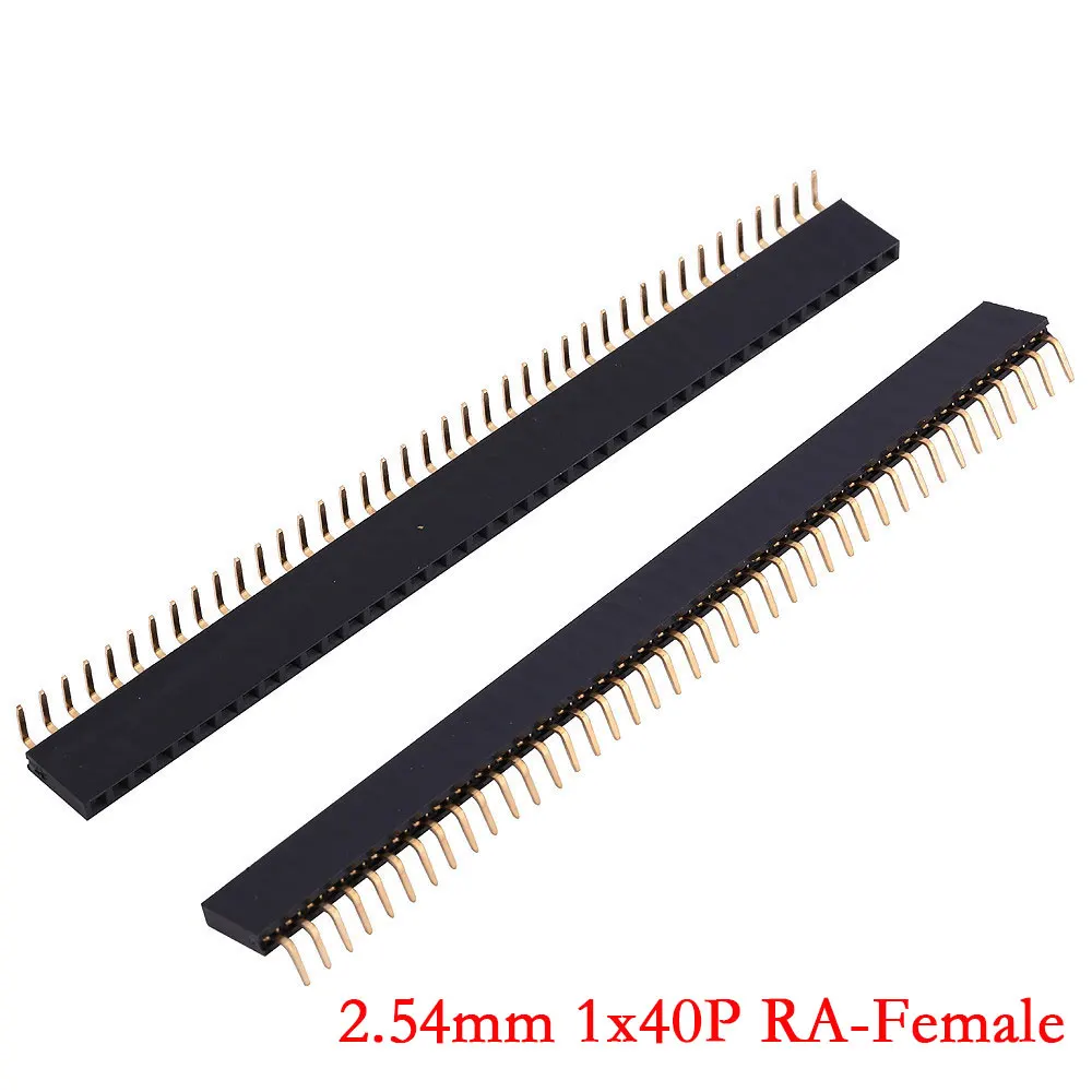 Toonhoogte 2.54mm 1x40Pin 2x40Pin 80Pin Enkele Dubbele Rij Vrouwelijke Mannelijke Header Strip Haakse SMT SMD Ronde Rechte Connector