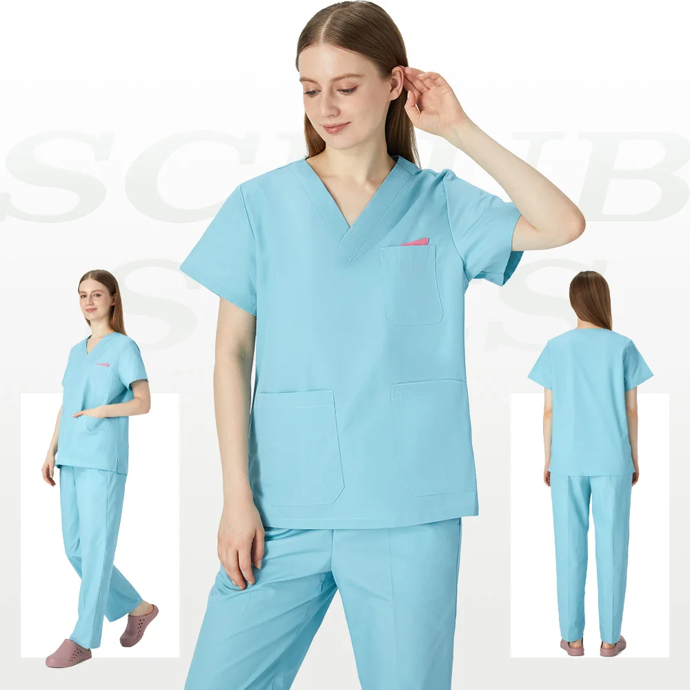 

Комплект медицинской униформы Slim Fit для женщин: костюм медсестры, врачебная форма, рабочая одежда для стоматологов, ветеринаров, больниц, 207-02