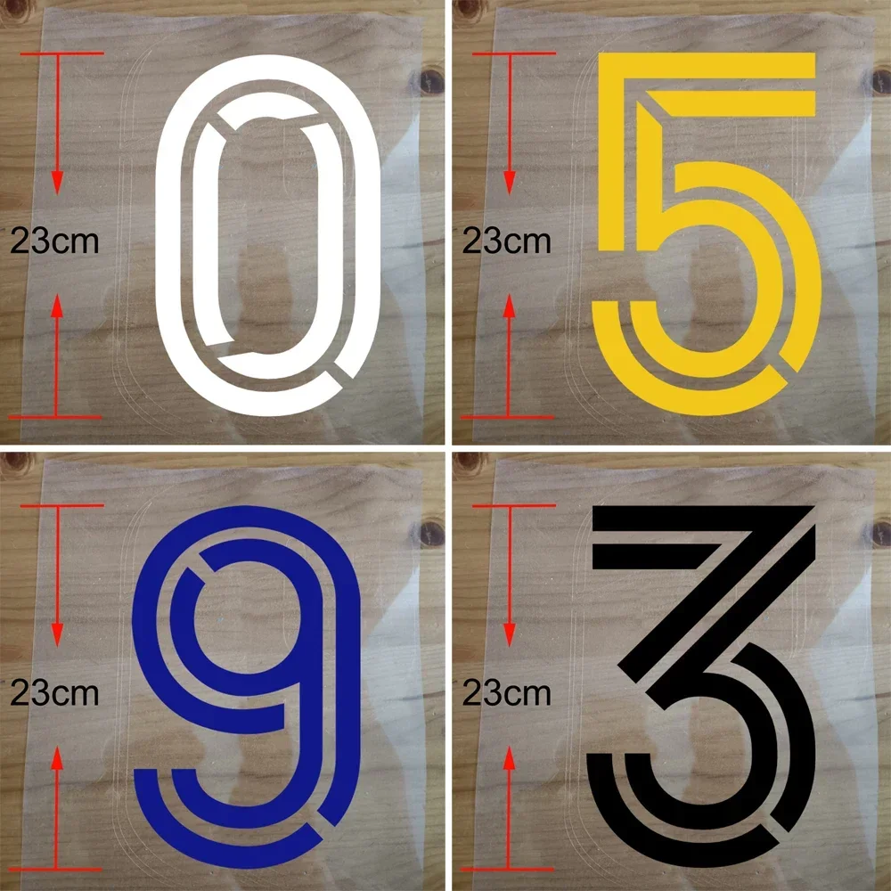 23cm Large Number Patches Thermal Transfer Printing Digital DIY T-shrit Patches for Ioning Apply Clothing Patch Heat Stickers