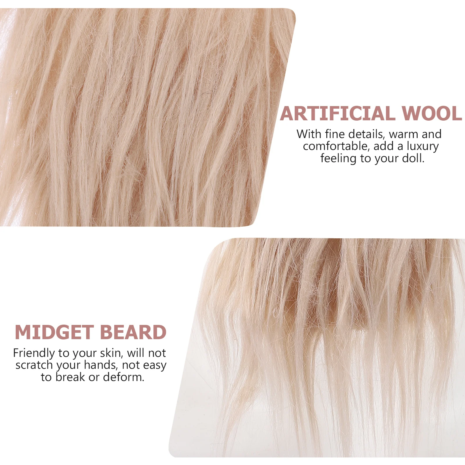 12Sets Gnome Beard Decor Pre-Cut Simulation Hair Material for Unfinished Dwarf Crafts Comfortable Touch Great for Group DIY