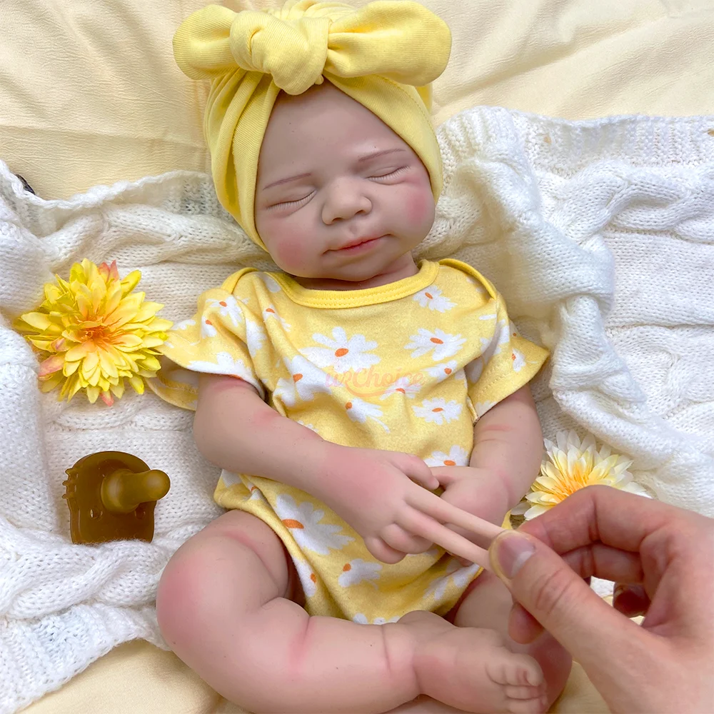Boneca de Silicone Reborn de Corpo Inteiro de 50Cm Pintada/Não Pintada Brinquedos de Menino/Menina Falsos para Crianças Pais Artistas