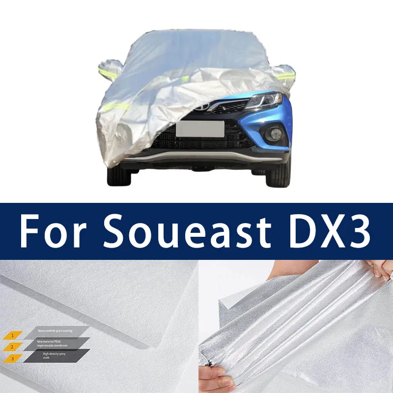 

Full car hood dust-proof outdoor indoor UV protection sun protection and scratch resistance For Soueast DX3 Car umbrella