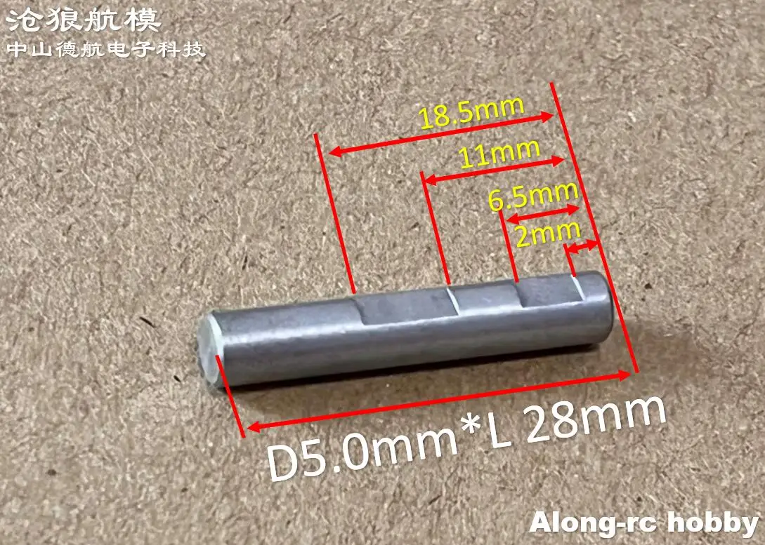 2 pièces 5*28mm arbre en acier 5mm boulon pièce d'avion RC pour retire le train d'atterrissage ou les modèles de bricolage pièces d'avion AL-37