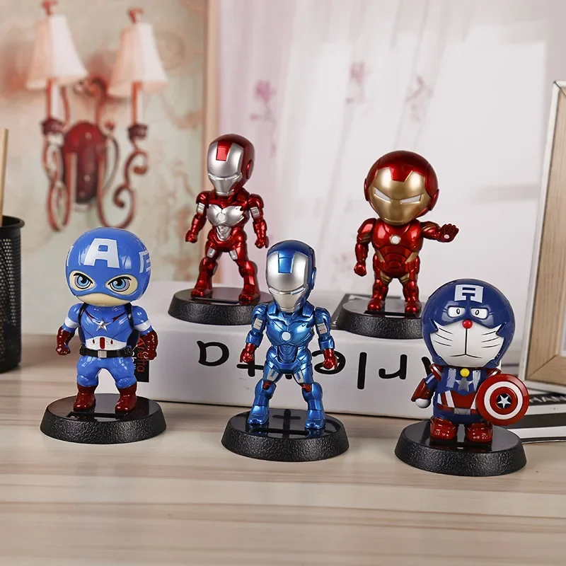 ตุ๊กตาอะนิเมะสไปเดอร์แมนสำหรับ Action FIGURE Marvel รถยนต์พลังงานแสงอาทิตย์รูปการ์ตูนอเวนเจอร์สของเล่นตกแต่งบ้านสุดสร้างสรรค์