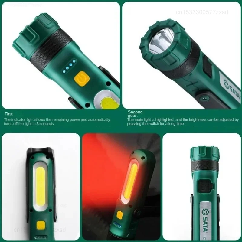 Imagem -04 - Xiaomi-sata Outdoor Ultra Brilhante Multi-function Lanterna Luz de Trabalho Carregável Alto Lumen Autodefesa Pessoal Camping Caminhadas