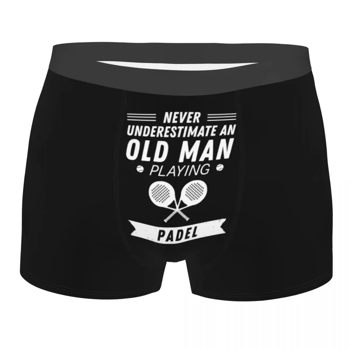 

Never Underestimate An Old Man Playing Padel Boxer Shorts For Men 3D Printed Underwear Panties Briefs Breathable Underpants