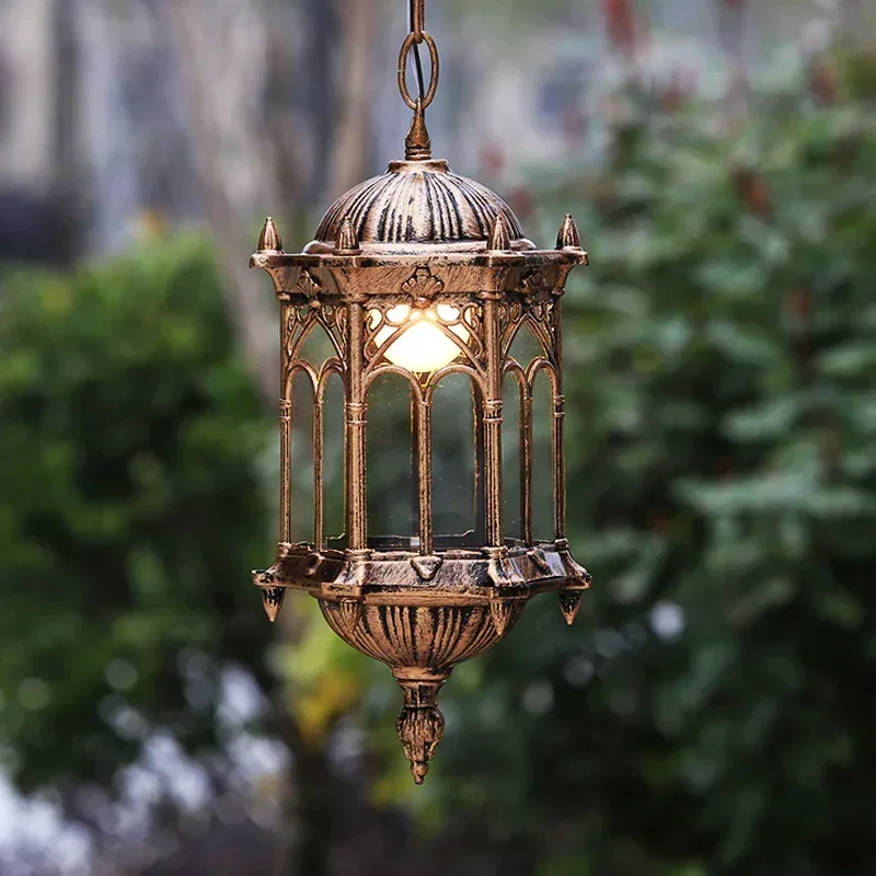 Outdoor Light balcony Waterproof Garden Lamp Living Room Grape Rack Bronze Decorative Chandelier LED