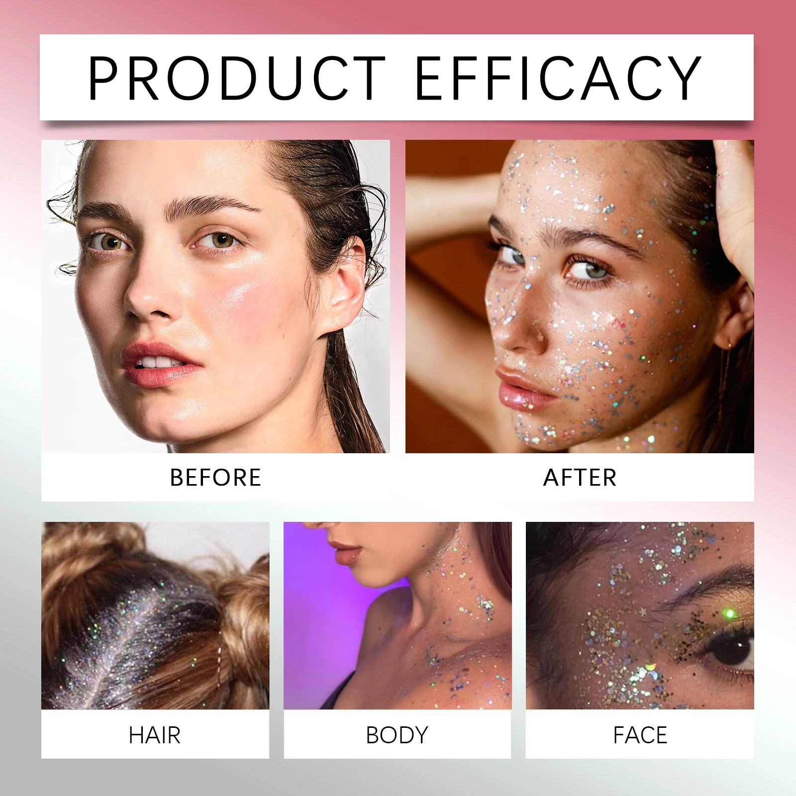 50 グラムのスパンコールボディグリッタージェルメイクアップ長期的なグリッターボディフェイスヘアアイシャドウフェスティバルパーティーカーニバルメイクアップデコレーション