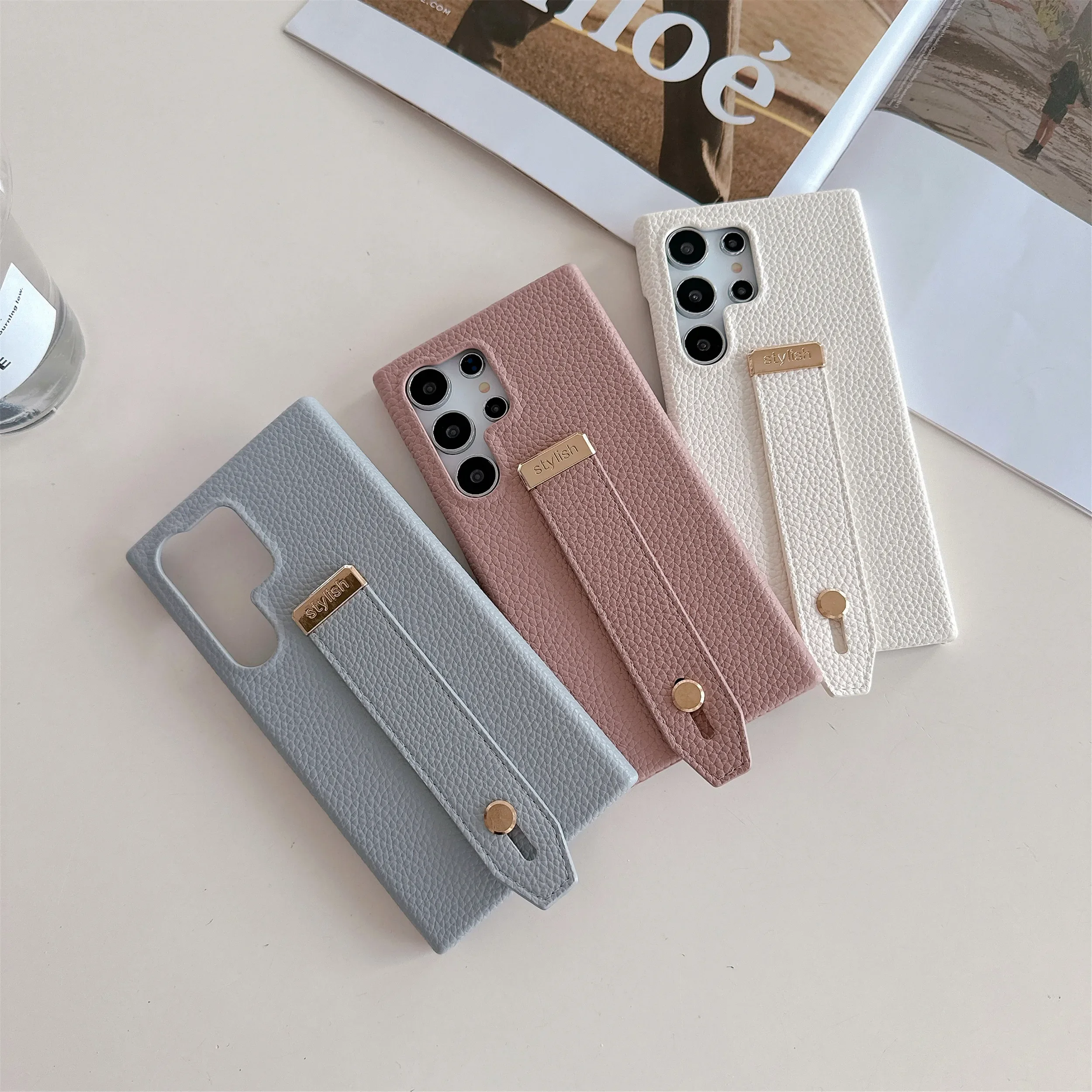 Stilvolle Handgelenkschlaufenhalterung Handyhülle für Samsung Galaxy A13 A33 A53 A22 A14 A24 A34 A54 A05 A05s A15 A35 A55 A06 A16 A36 A56