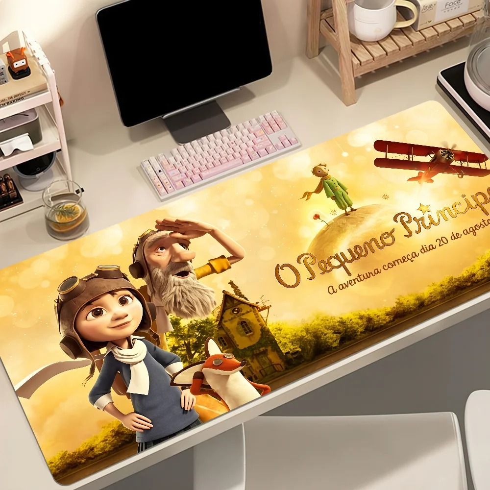 Anime T-The Little Prince Mouse Pad Large Non-slip Lockedge Desktop Computer Desk Mat Keyboard MousePad Office Gamer Student