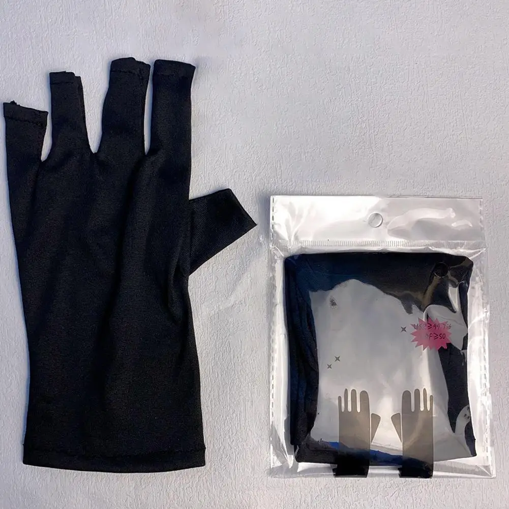 New Ice Silk Five-Finger Driving Gloves Thin Summer Half Finger Nail Art Sun Protection for Tea Picking Women Youth Fashion