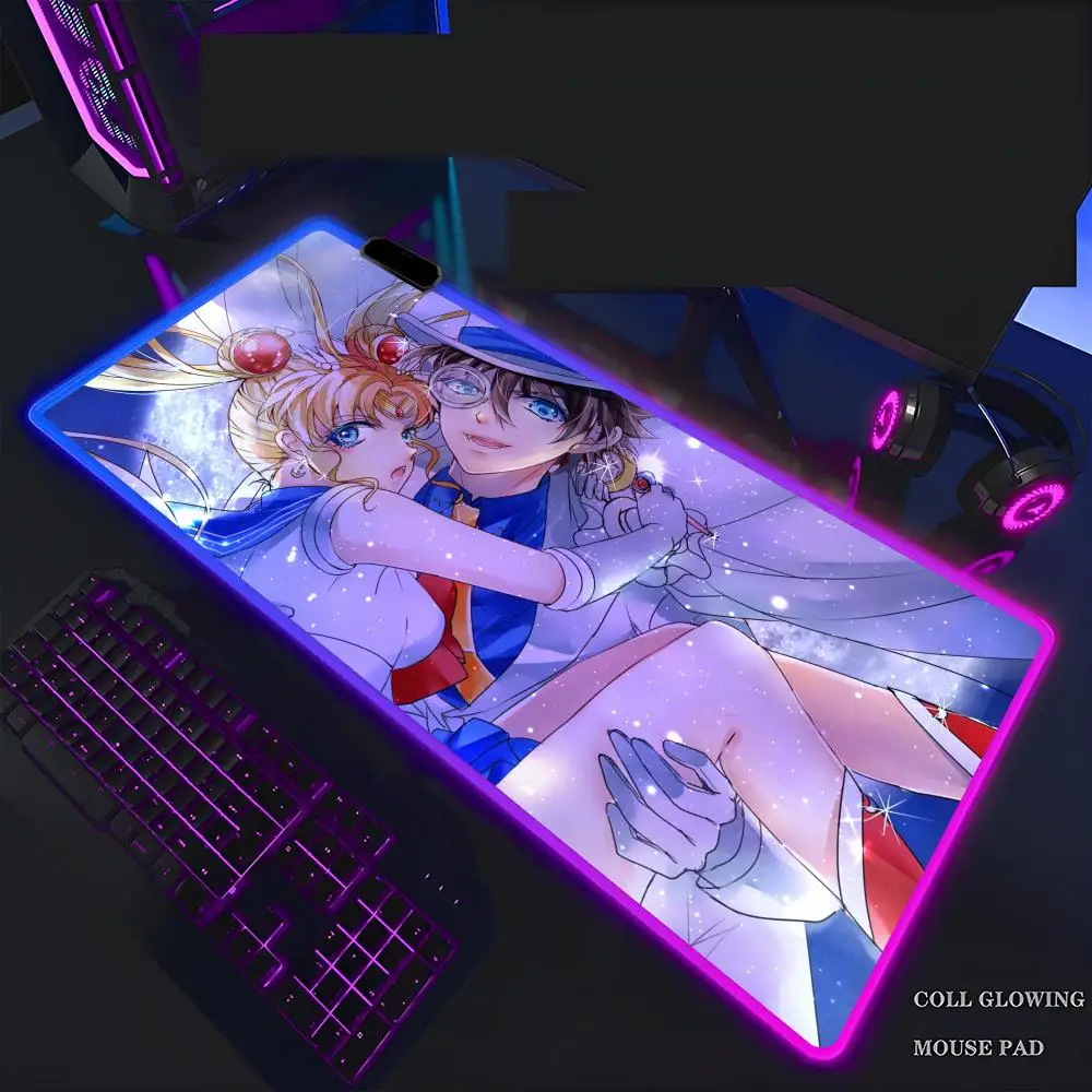 

Animation Sailor Moon MINISO Mouse Pad Mousepad Rgb Mouse Pad Gaming Backlight 1000x500mm Pc Accessories Gamer Keyboard Backlit Mat Desk Protector Mats Xxl Large Anime