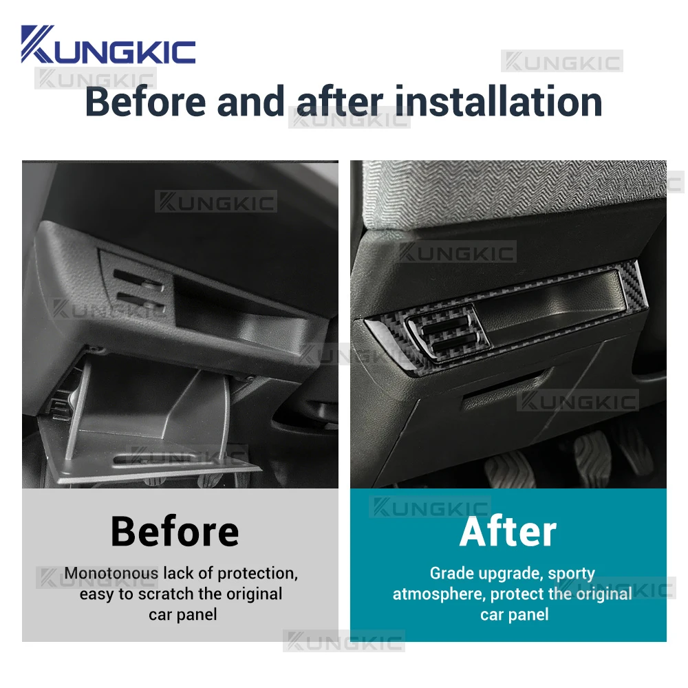 

For Renault Clio 5 MK5 2020 2021 2022 2023 2024 2025 LHD Real Soft Carbon Fiber Car Driver Side Storage Box Frame Trim Sticker