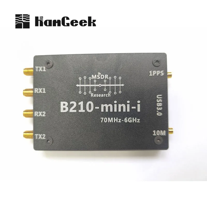 HamGeek B210 Mini-i 50MHz-6GHz SDR Development Board with Metal Shell AD9361 USB3.0 2TX 2RX Compatible with Opensource UHD