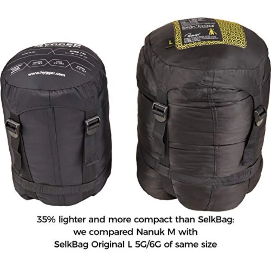 كيس النوم الأصلي مع حشوة Thinsulate 3M للأذرع والساقين يجعلها الدفء وخفيف الوزن وصغيرًا في حجم العبوة